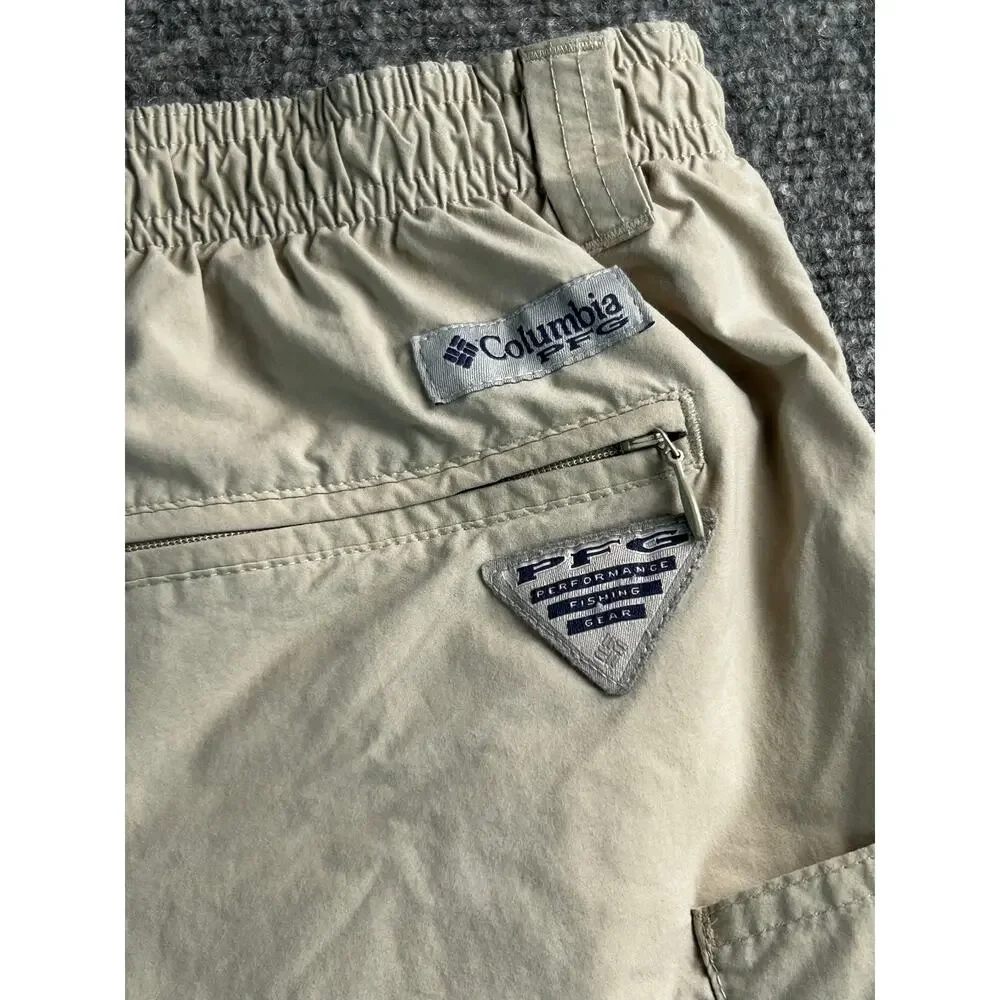 Columbia PFG Women's Omni-Shade Fishing Shorts Beige Size Large
